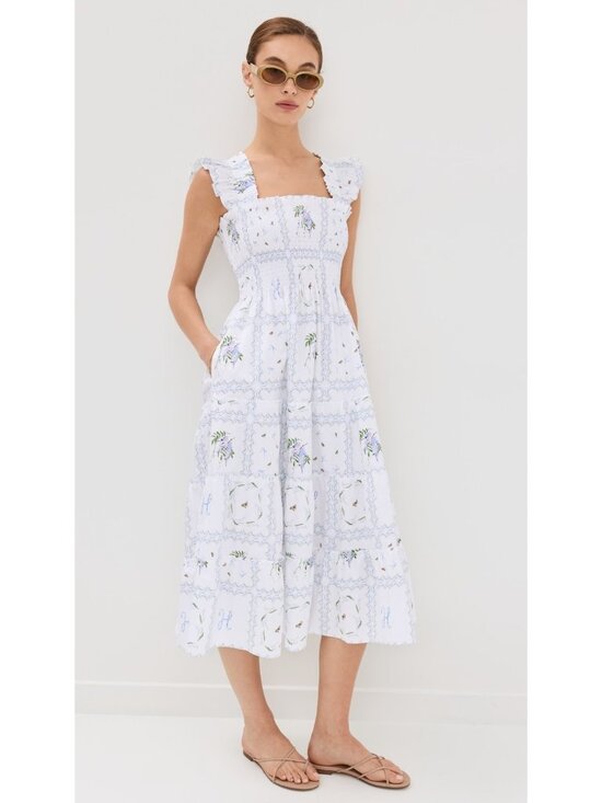 Hill House Dresses & Skirts - NWT Hill House Ellie Nap in Small Scale Floral Patchwork Smocked Midi Dress S